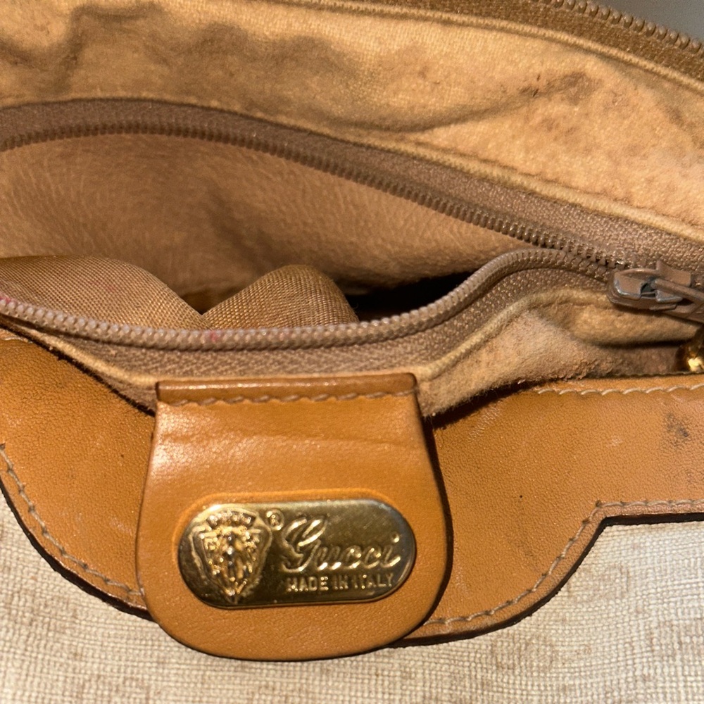 Gucci Tan and Cream Handbag - Picture 9 of 12